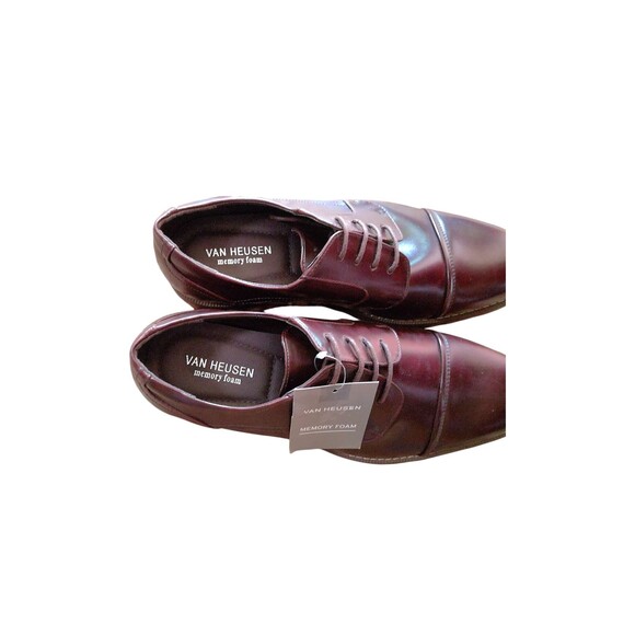 Van Heusen Gable Oxford 9.5M Men\'s Dark Brown Cap Toe Lace Up Old Money Shoes main image 11